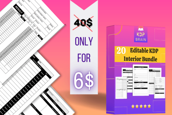 20 KDP Journal Interior Bundle: Creativity Unleashed