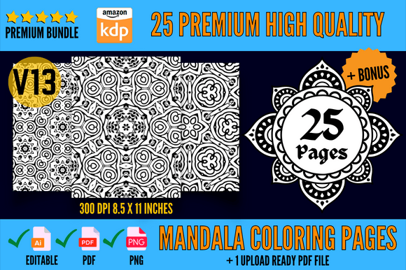 Discover the Art of Mandala Flower Coloring Pages KDP V13