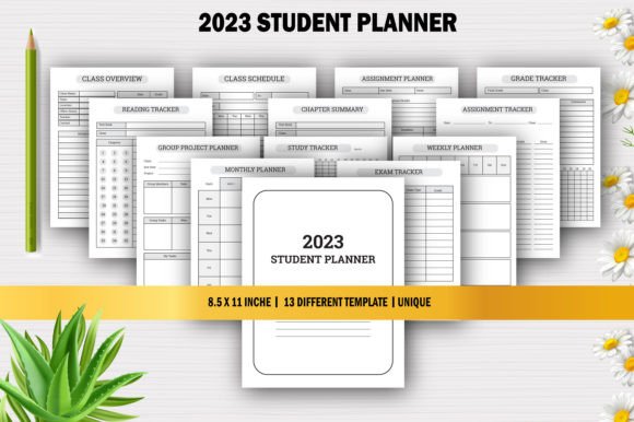 Editable 2023 Student Planner for Kdp