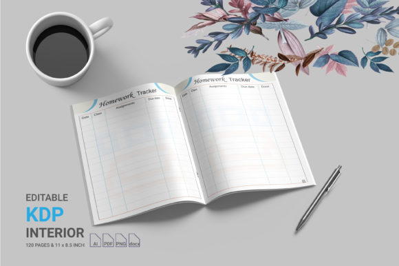 Editable Homework Tracker 120 Pages KDP: A Versatile Tool for Organized Success