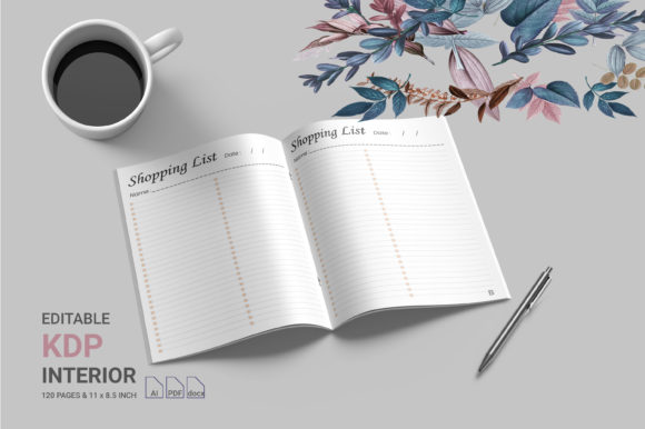 Editable Shopping List 120 Pages KDP: A Comprehensive Solution for Organized Shopping