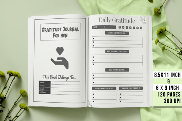 Gratitude Journal for Men KDP Interior: A Path to Mindfulness and Reflection