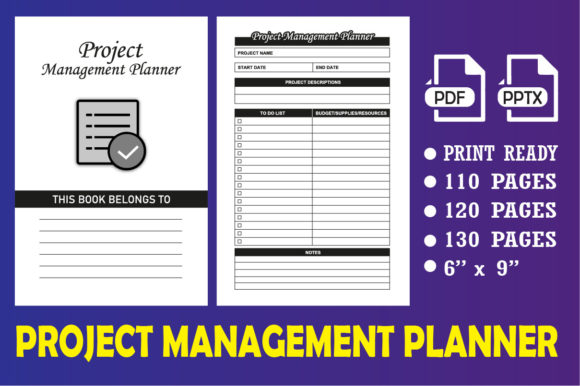 Project Management Planner: A High-Quality KDP Interior