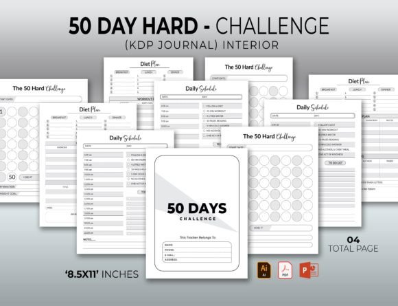 Unlocking Potential with the 50 Day Hard Challenge Journal – KDP